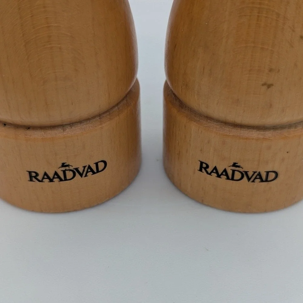 Raadvad Vintage Danish Beech Wood Salt & Pepper Mill Grinder Set  6 Inch